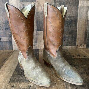 Acme Vintage Suede Roughout Western Cowboy Boots Mens 9 D